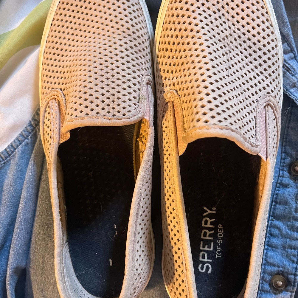Sperry Women's Tan Perforated Loafers